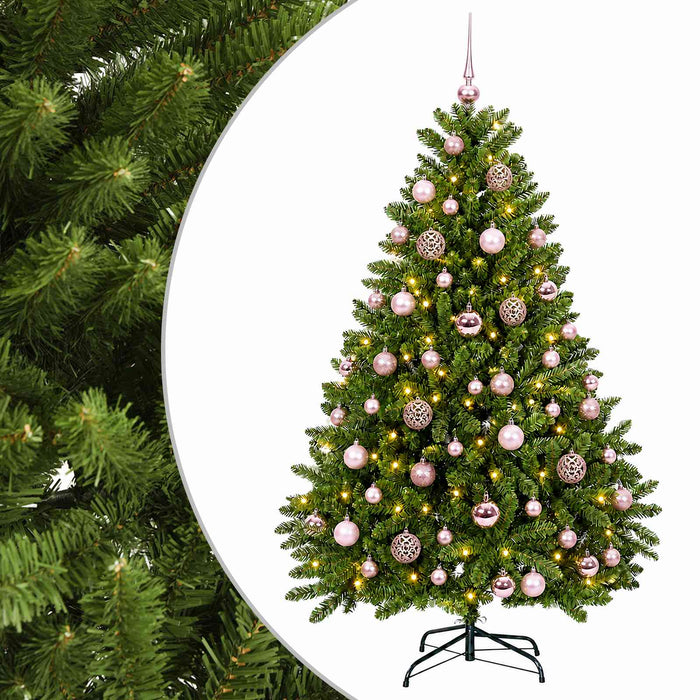 Brad de Crăciun artificial verde deschis cu globuri 120 cm - WALTI WALTI