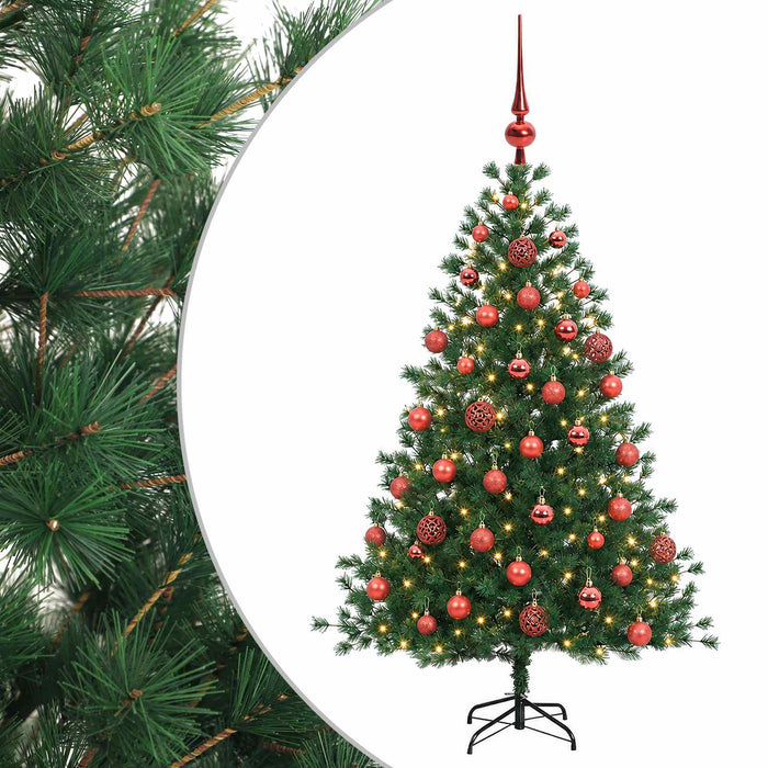 Brad de Crăciun artificial cu glob 150 cm 150 LED-uri Alb cald WALTI