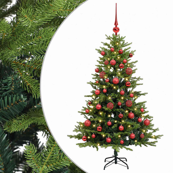 Brad de Crăciun artificial cu globuri 120 cm 150 LED-uri - WALTI WALTI