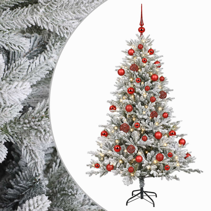 Brad de Crăciun artificial cu glob 150 cm 150 LED-uri Alb cald WALTI