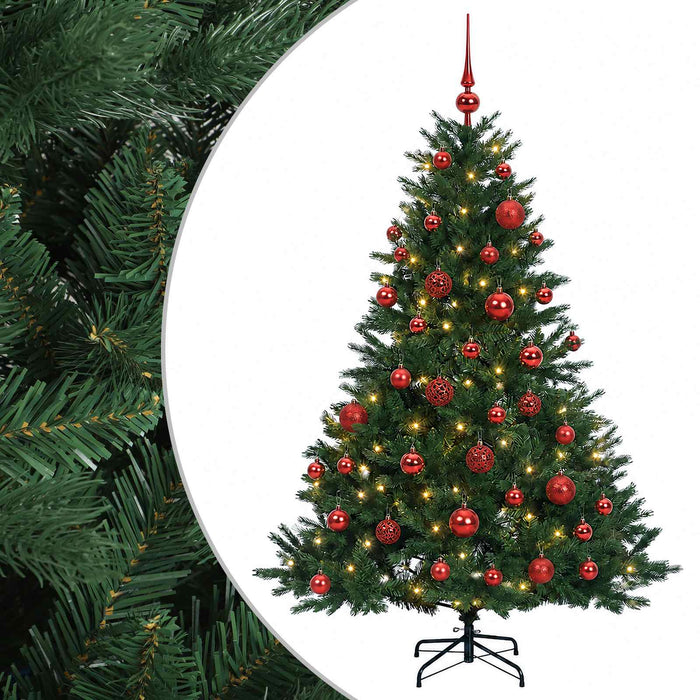 Brad de Crăciun artificial cu glob 120 cm 150 LED-uri Alb cald WALTI