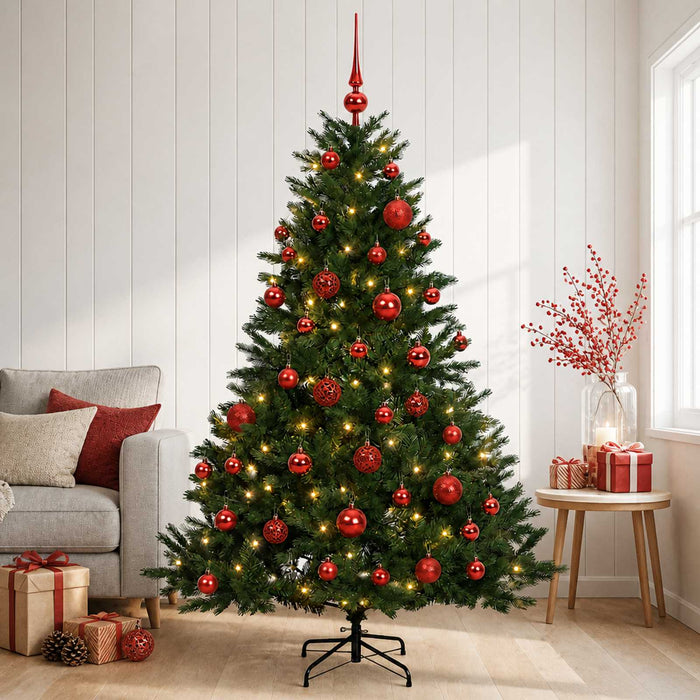 Brad de Crăciun artificial cu glob 120 cm 150 LED-uri Alb cald WALTI