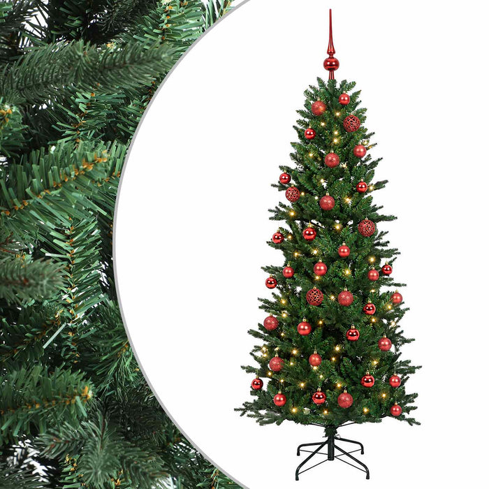 Brad de Crăciun artificial cu glob 120 cm 150 LED-uri Alb cald WALTI