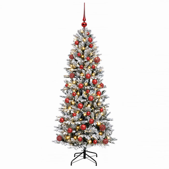 Brad de Crăciun artificial cu glob 120 cm 150 LED-uri Alb cald WALTI