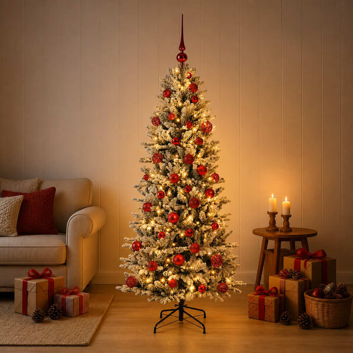 Brad de Crăciun artificial cu glob 120 cm 150 LED-uri Alb cald WALTI