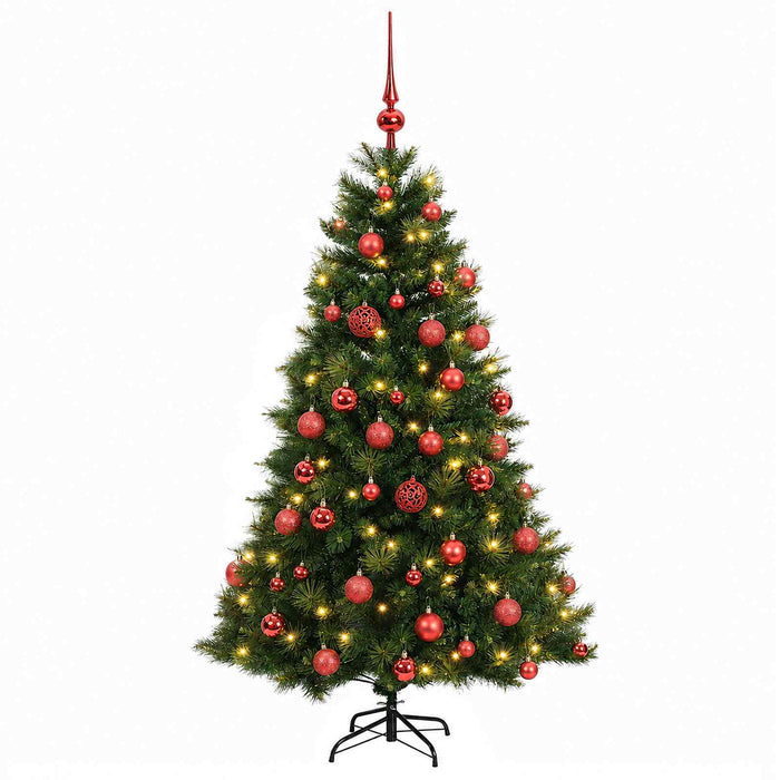 Brad de Crăciun artificial cu glob 150 cm 150 LED-uri Alb cald WALTI