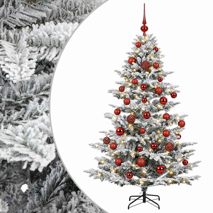 Brad de Crăciun artificial cu glob 150 cm 150 LED-uri Alb cald WALTI