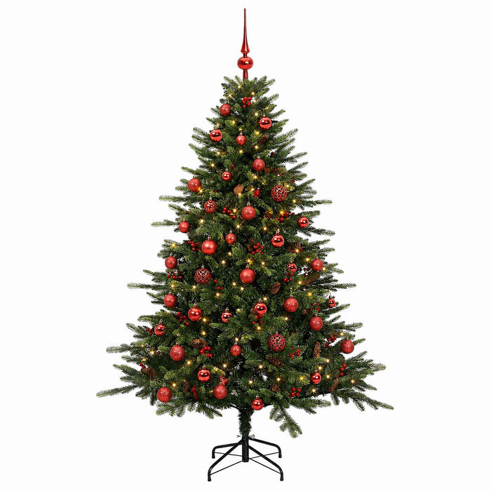 Brad de Crăciun artificial cu glob 150 cm 150 LED-uri Alb cald WALTI