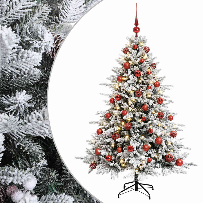 Brad de Crăciun artificial cu glob 150 cm 150 LED-uri Alb cald WALTI