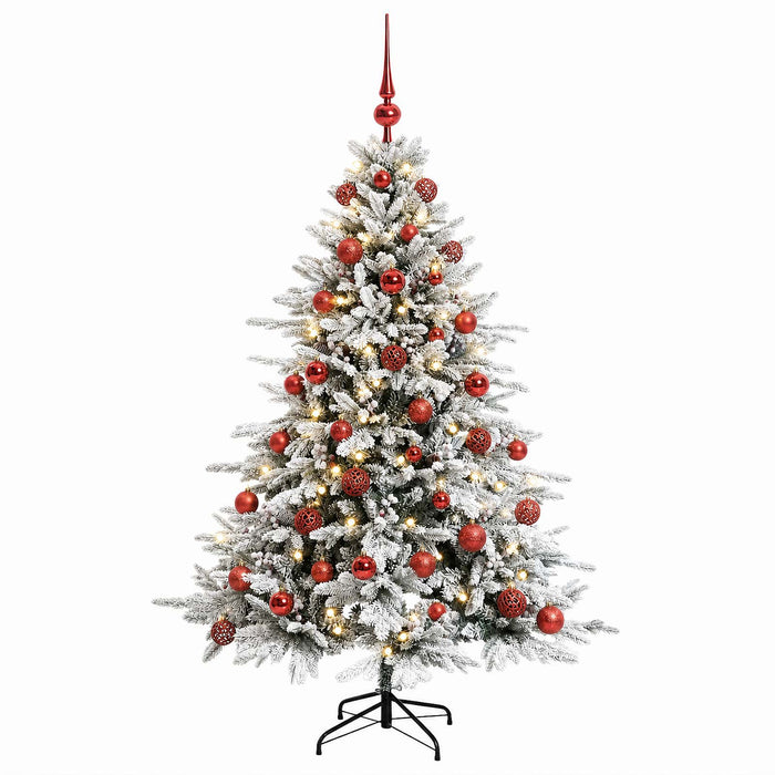 Brad de Crăciun artificial cu glob 150 cm 150 LED-uri Alb cald WALTI