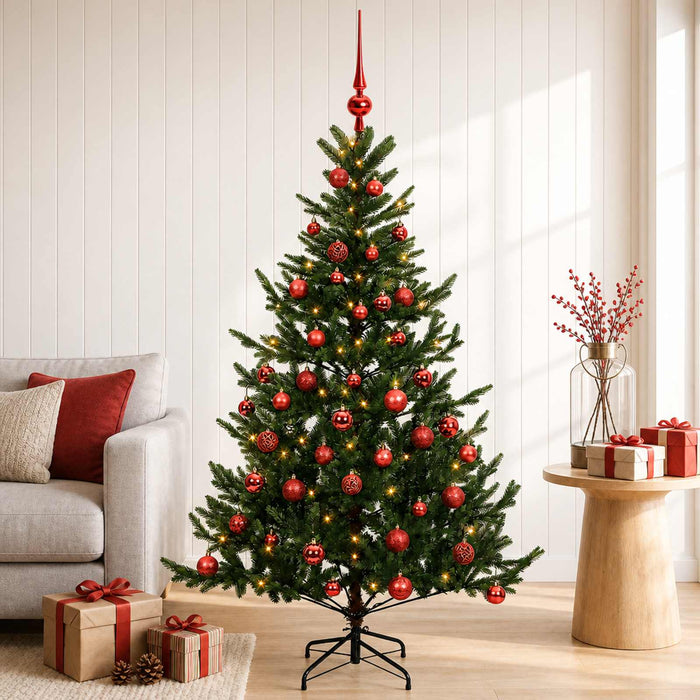 Brad de Crăciun artificial cu glob 120 cm 150 LED-uri Alb cald WALTI