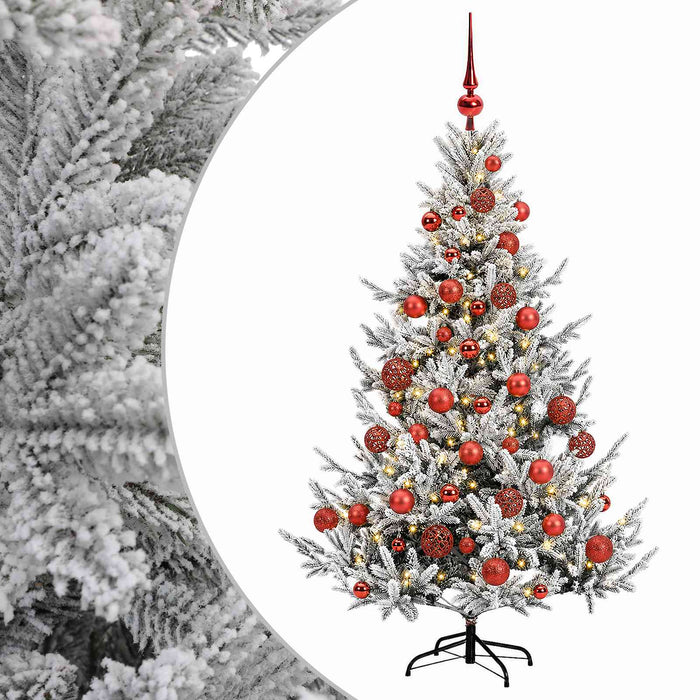 Brad de Crăciun artificial cu glob 150 cm 150 LED-uri Alb cald WALTI