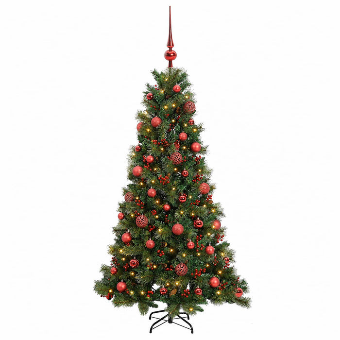 Brad de Crăciun artificial cu glob 150 cm 150 LED-uri Alb cald WALTI