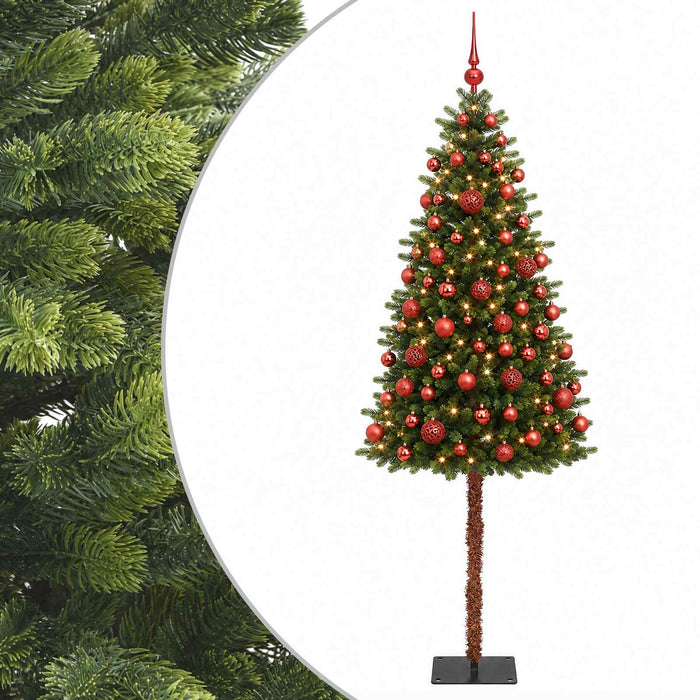 Brad de Crăciun artificial cu globuri 150 cm 150 LED-uri - WALTI WALTI