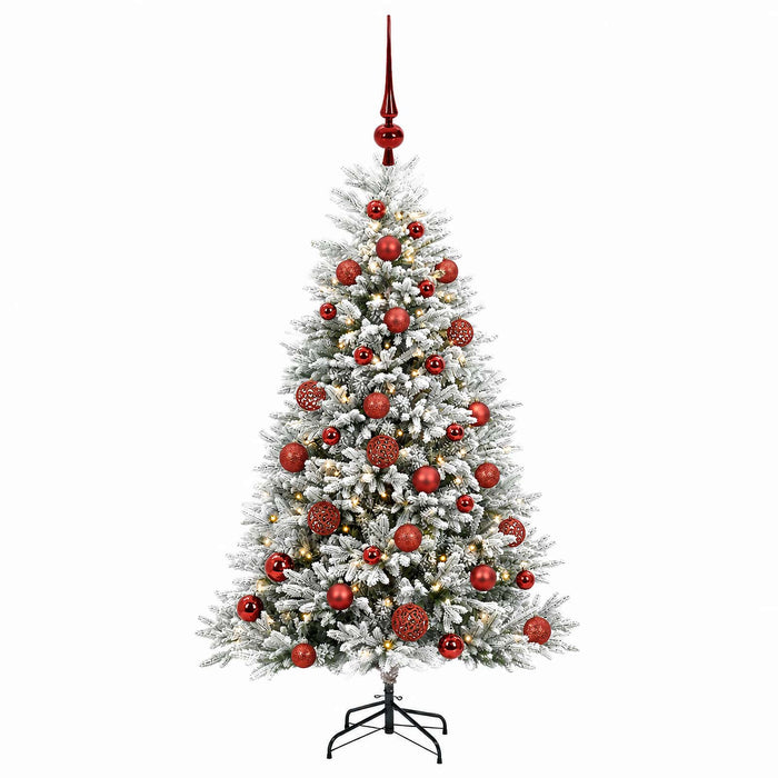 Brad de Crăciun artificial cu globuri 150 cm 150 LED-uri - WALTI WALTI