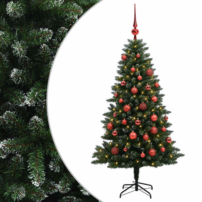 Brad de Crăciun artificial cu globuri 150 cm 150 LED-uri - WALTI WALTI