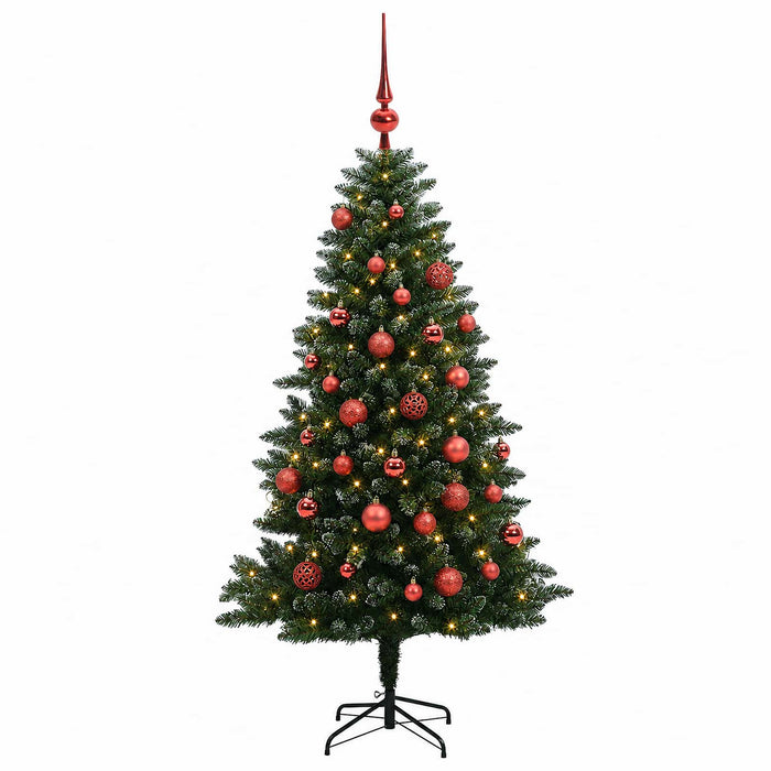 Brad de Crăciun artificial cu globuri 150 cm 150 LED-uri - WALTI WALTI