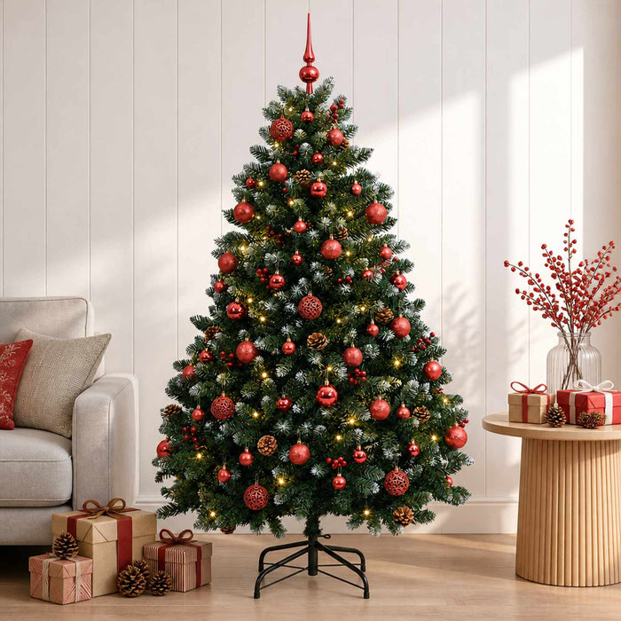 Brad de Crăciun artificial verde cu globuri 180 cm 300 LED-uri - WALTI WALTI