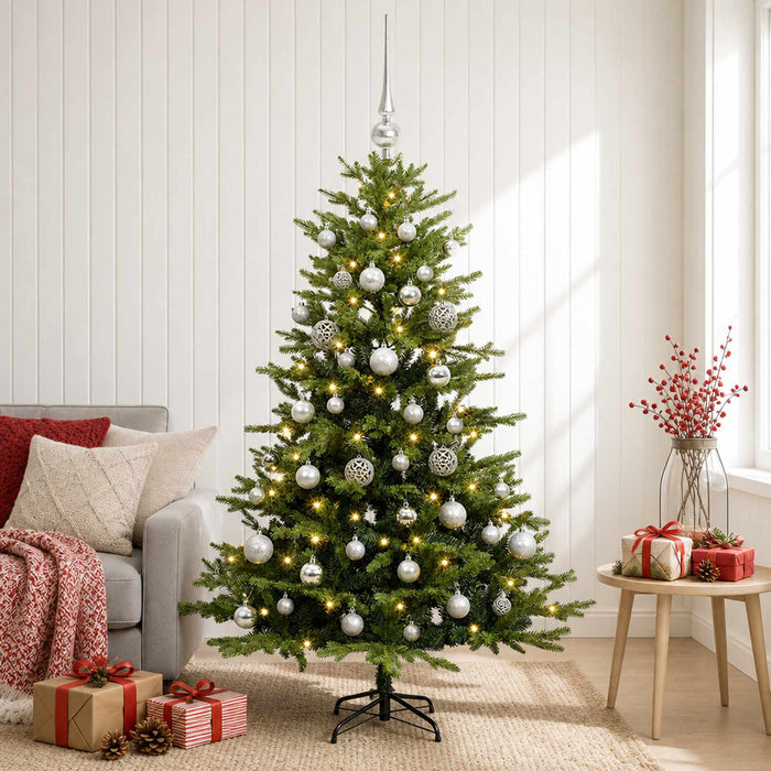 Brad de Crăciun artificial cu glob 120 cm 150 LED-uri Alb cald WALTI