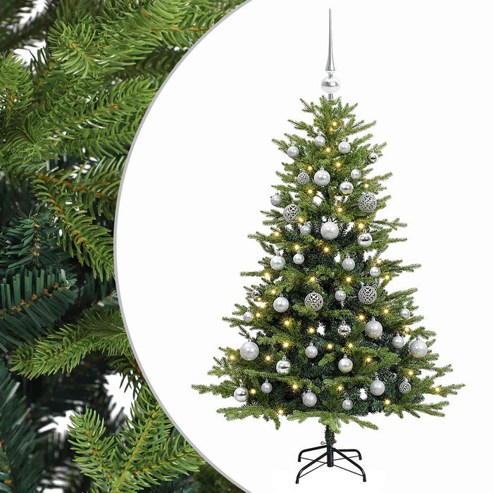 Brad de Crăciun artificial cu globuri 150 cm 150 LED-uri - WALTI WALTI