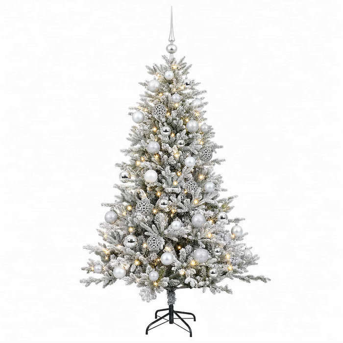 Brad de Crăciun artificial cu glob 120 cm 150 LED-uri Alb cald WALTI