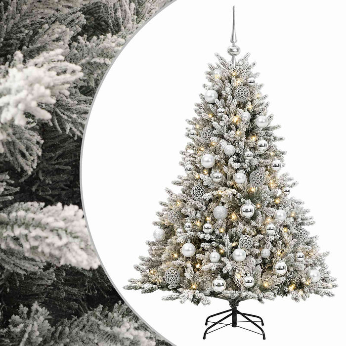 Brad de Crăciun artificial cu glob 120 cm 150 LED-uri Alb cald WALTI