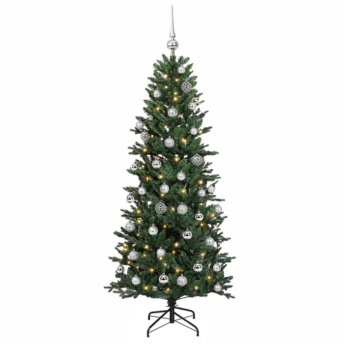 Brad de Crăciun artificial cu glob 150 cm 150 LED-uri Alb cald WALTI