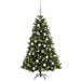 Brad de Crăciun artificial cu glob 120 cm 150 LED-uri Alb cald - WALTI WALTI