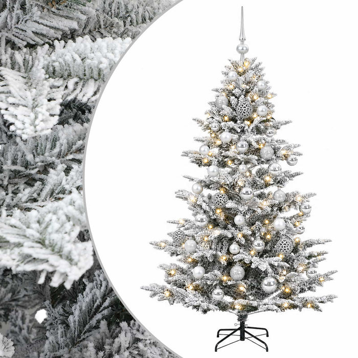 Brad de Crăciun artificial cu glob 150 cm 150 LED-uri Alb cald WALTI