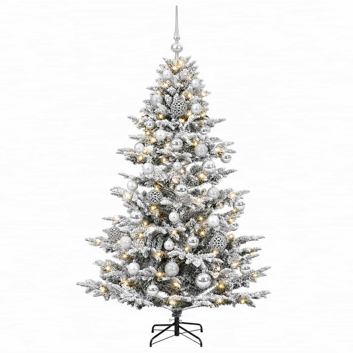 Brad de Crăciun artificial cu glob 150 cm 150 LED-uri Alb cald WALTI