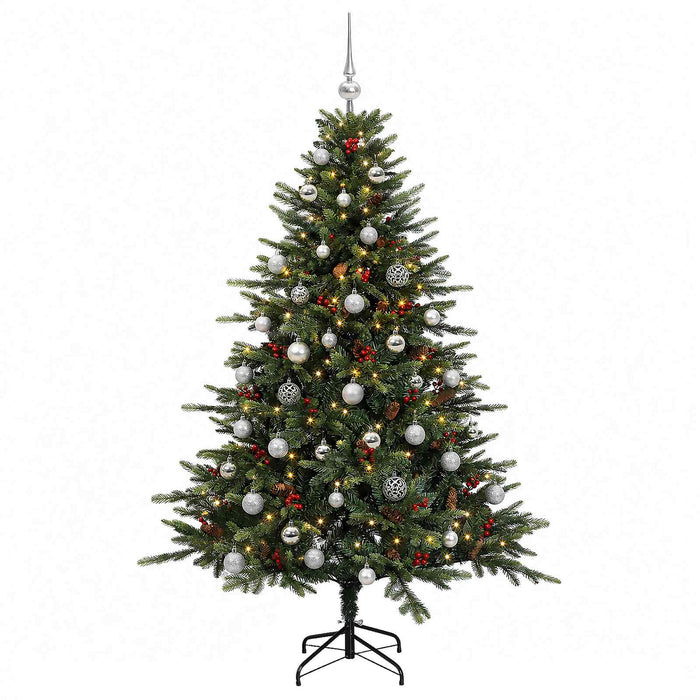 Brad de Crăciun artificial cu glob 150 cm 150 LED-uri Alb cald WALTI