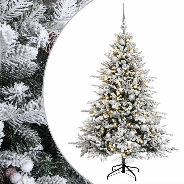Brad de Crăciun artificial cu glob 120 cm 150 LED-uri Alb cald WALTI