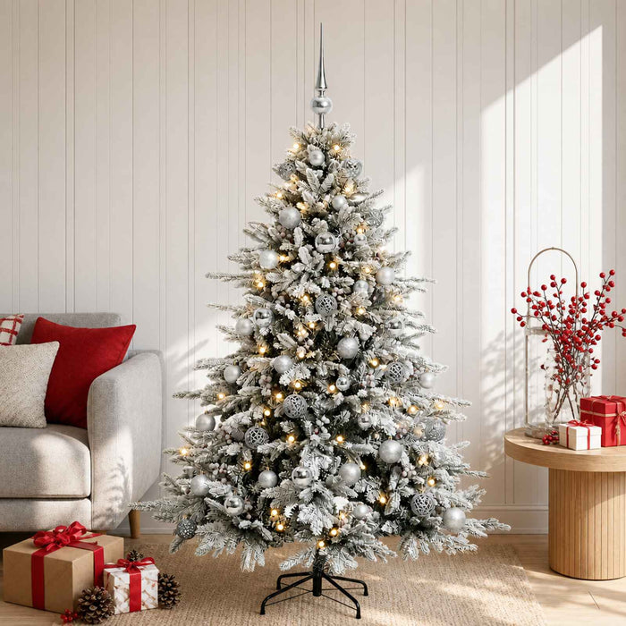Brad de Crăciun artificial cu glob 120 cm 150 LED-uri Alb cald WALTI