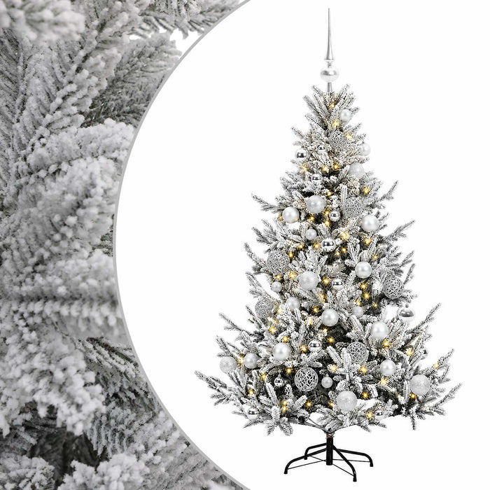 Brad de Crăciun artificial cu glob 150 cm 150 LED-uri Alb cald WALTI