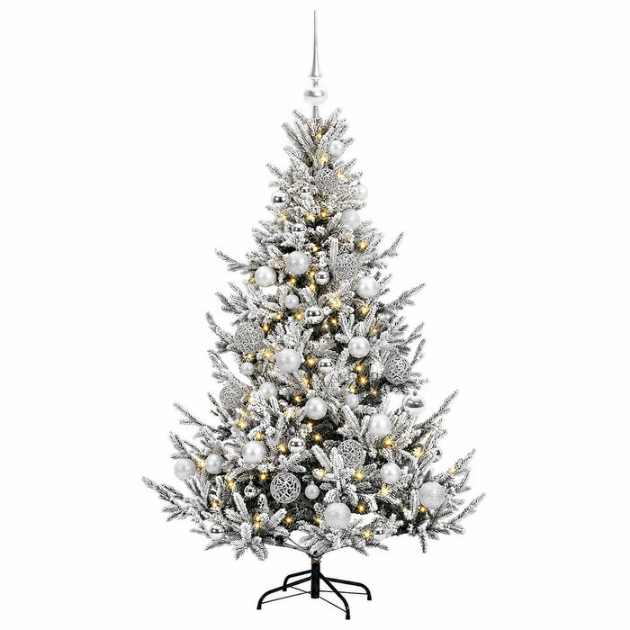 Brad de Crăciun artificial cu glob 150 cm 150 LED-uri Alb cald WALTI