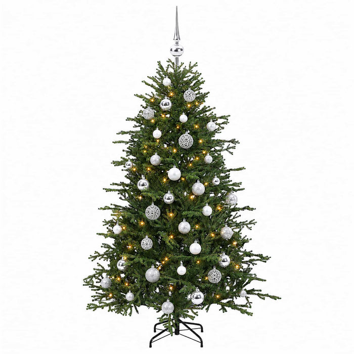 Brad de Crăciun artificial cu glob 120 cm 150 LED-uri Alb cald WALTI