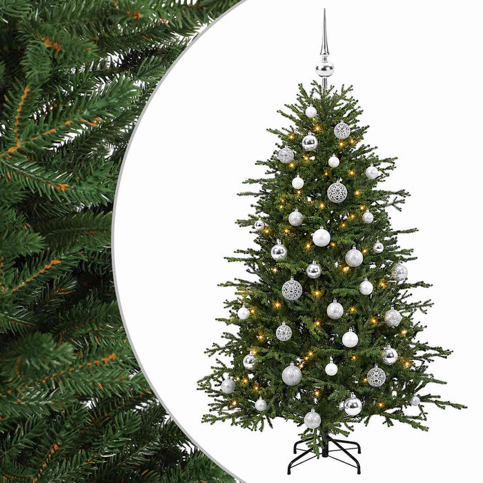 Brad de Crăciun artificial cu glob 150 cm 150 LED-uri Alb cald WALTI