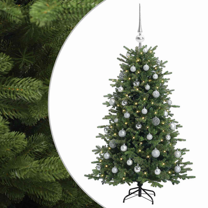 Brad de Crăciun artificial cu glob 150 cm 150 LED-uri Alb cald WALTI