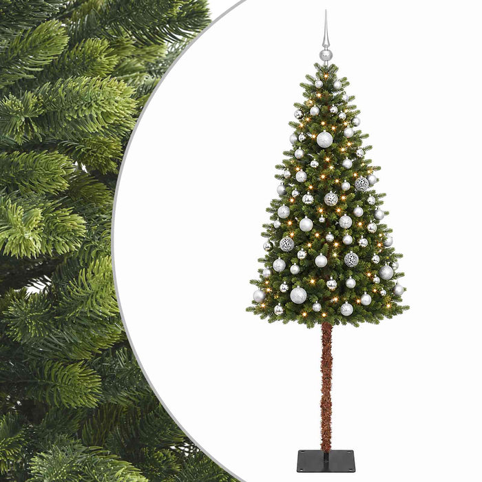 Brad de Crăciun artificial cu globuri 150 cm 150 LED-uri - WALTI WALTI
