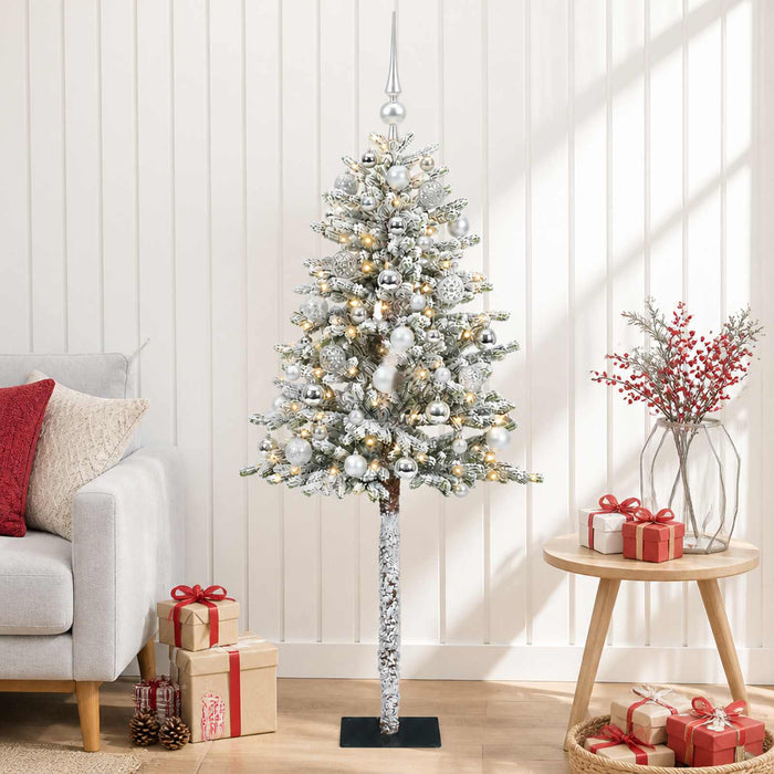 Brad de Crăciun artificial cu globuri 150 cm 150 LED-uri - WALTI WALTI