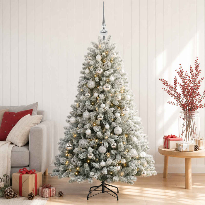 Brad de Crăciun artificial cu globuri 120 cm 150 LED-uri - WALTI WALTI