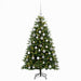 Brad de Crăciun artificial cu globuri 150 cm 150 LED-uri - WALTI WALTI