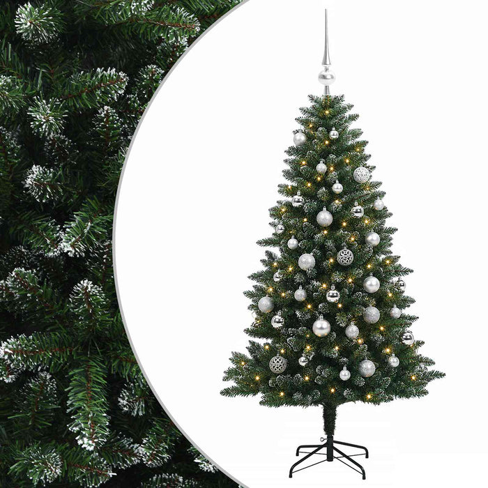 Brad de Crăciun artificial cu globuri 150 cm 150 LED-uri - WALTI WALTI