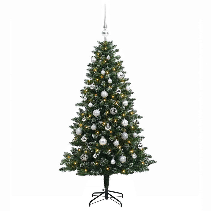 Brad de Crăciun artificial cu globuri 150 cm 150 LED-uri - WALTI WALTI