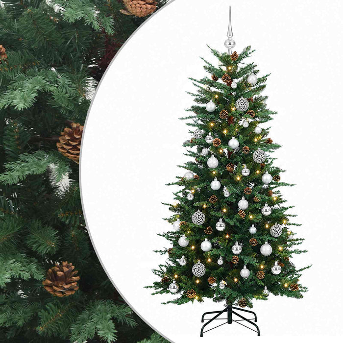 Brad de Crăciun artificial cu glob 150 cm 150 LED-uri Alb cald WALTI
