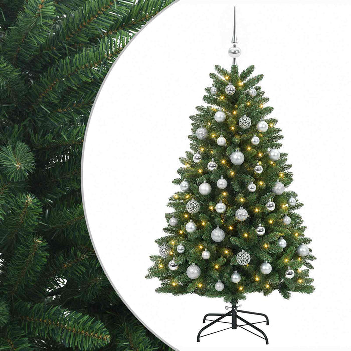 Brad de Crăciun artificial, verde mediu, cu globuri 150 cm WALTI