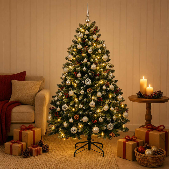 Brad de Crăciun artificial, verde, cu glob 150 cm 150 LED-uri WALTI