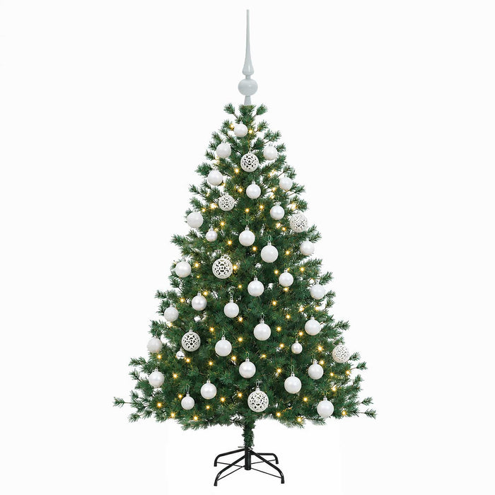 Brad de Crăciun artificial cu glob 150 cm 150 LED-uri Alb cald - WALTI WALTI