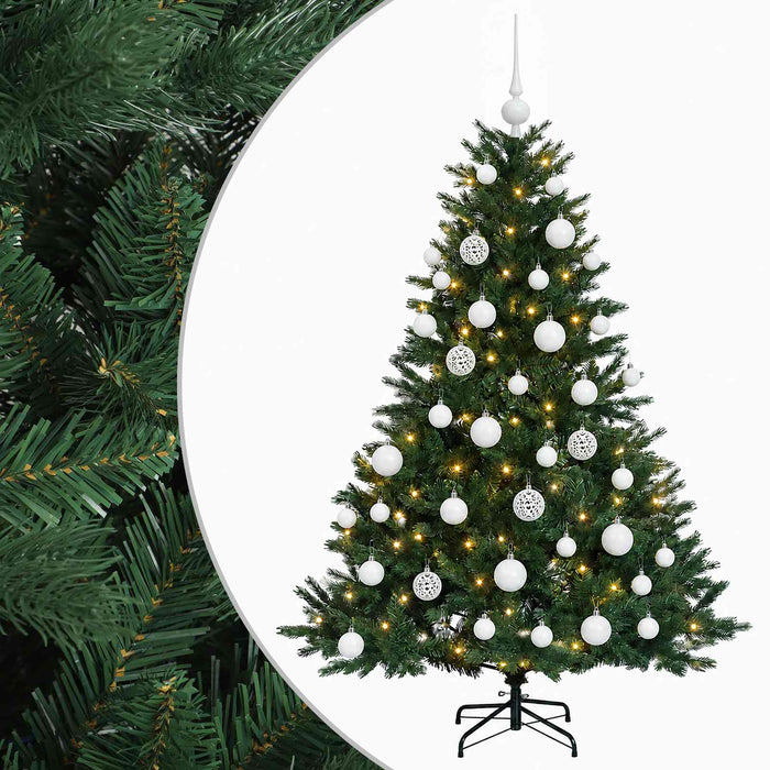 Brad de Crăciun artificial cu glob 120 cm 150 LED-uri Alb cald WALTI
