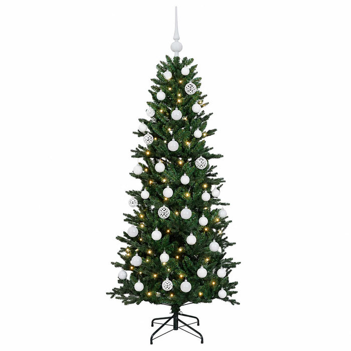 Brad de Crăciun artificial cu glob 120 cm 150 LED-uri Alb cald WALTI